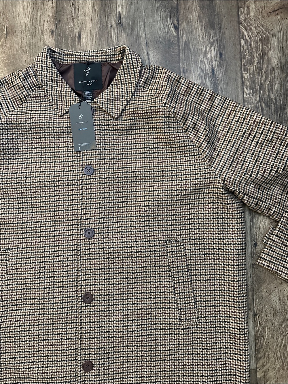 Shaquille O'Neal 20% Wool Midweight Car Coat Men’s Size 3XLT Multicoloured - Picture 2 of 12
